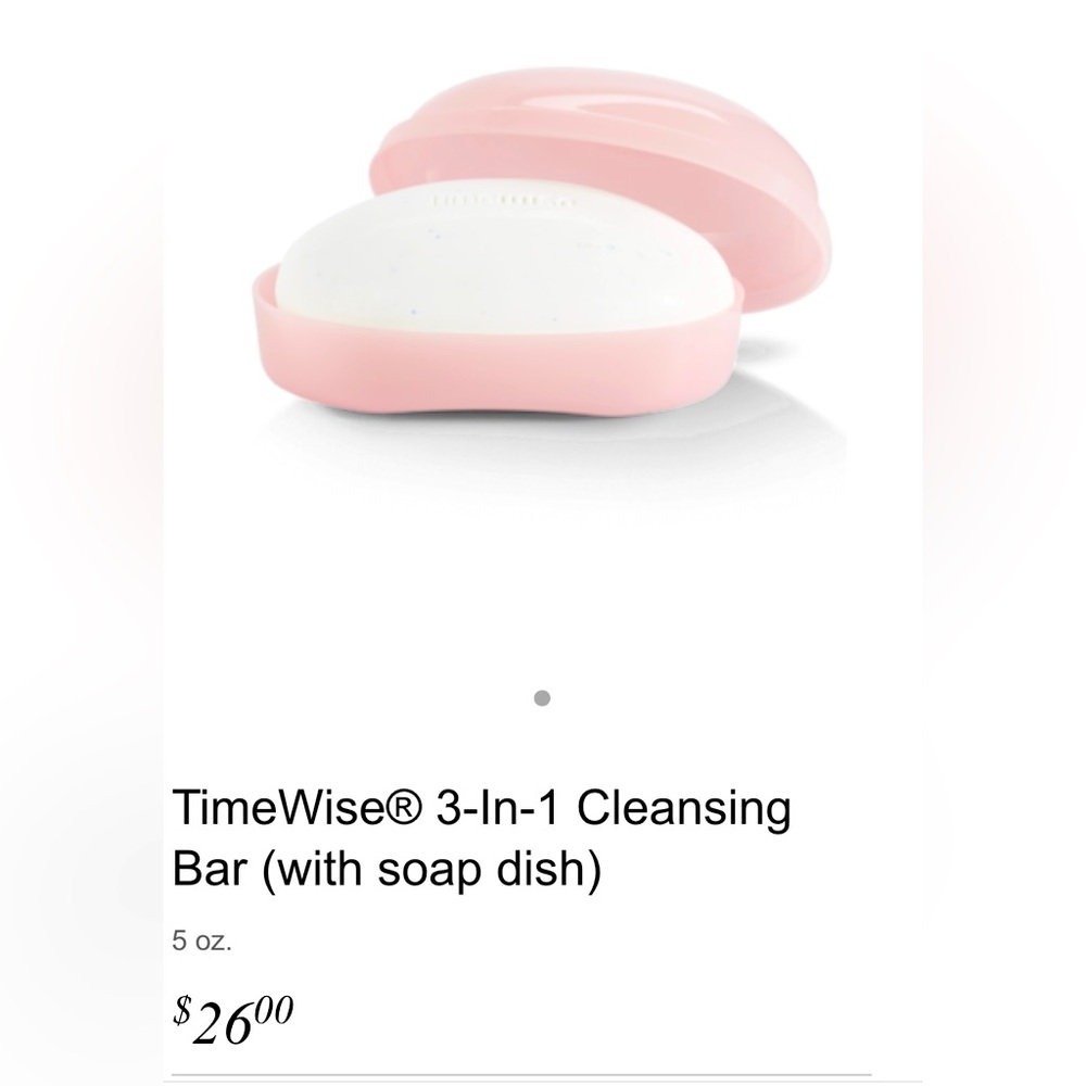 TimeWise 3-in-1 Cleansing Bar 5 oz with soap dish.